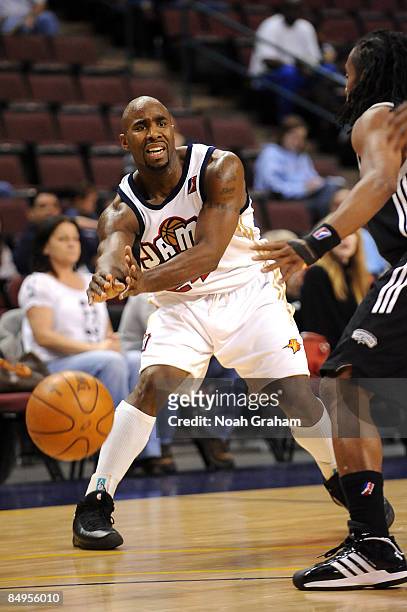 Mateen Cleaves of the Bakersfield Jam passes against the Austin Toros in a NBAD League Game at the Rabobank Arena on February 19, 2009 in...