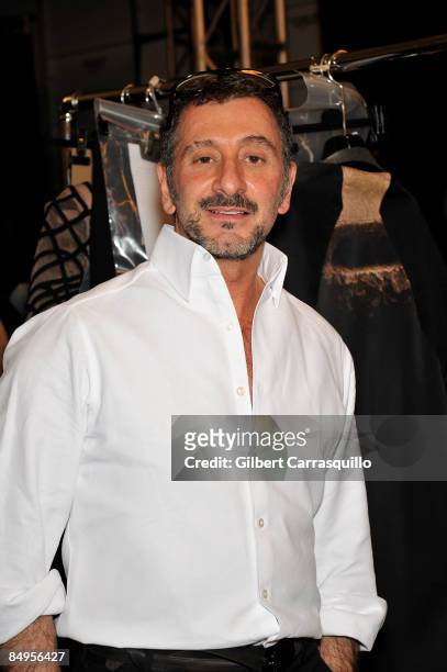 Designer Ralph Rucci attends Chado Ralph Rucci Fall 2009 during Mercedes-Benz Fashion Week at The Tent in Bryant Park on February 20, 2009 in New...
