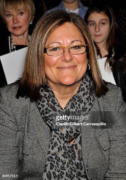 Senior Vice President of IMG, Fern Mallis attends Chado Ralph Rucci Fall 2009 during Mercedes-Benz Fashion Week at The Tent in Bryant Park on...