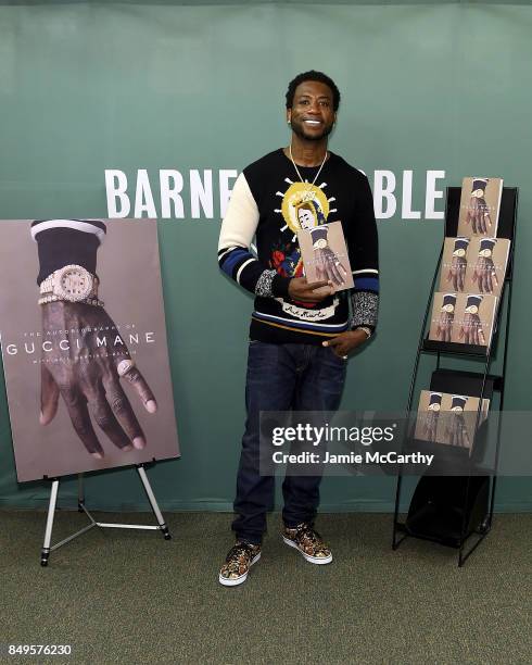 Gucci Mane signs copies of his new book "The Autobiography Of Gucci Mane"at Barnes & Noble, 5th Avenue on September 19, 2017 in New York City.
