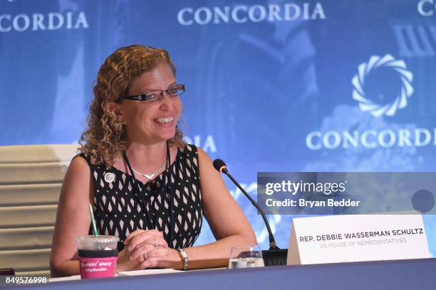 Debbie Wasserman Schultz, U.S. Representative for Floridas 23rd Congressional; District, US House of Representatives, speaks at The 2017 Concordia...