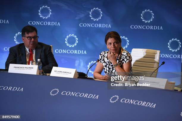 Francisco Palmieri , Acting Assisting Secretary, Bureau of Western Hemisphere Affairs, US Department of State, and H.E. Laura Chinchilla , Former...