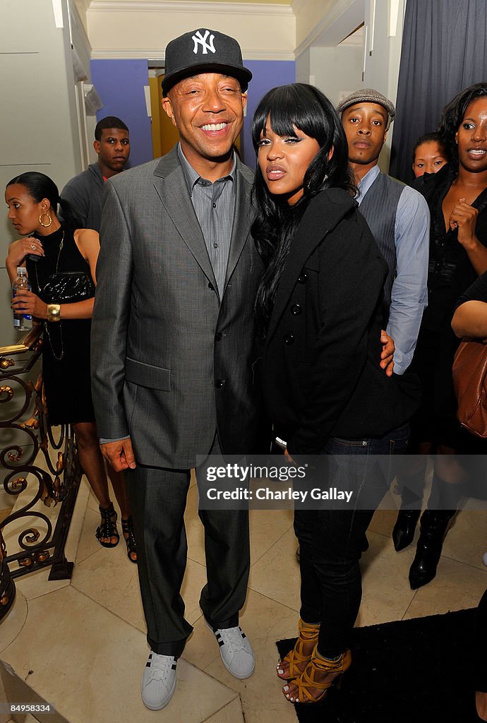 Yansi Ritchie Russell Simmons and actress Meagan Good attend an evening of fashion ...