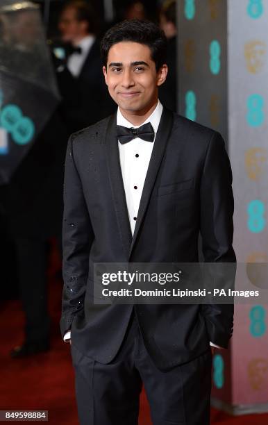 Suraj Sharma arriving for the 2013 British Academy Film Awards at the Royal Opera House, Bow Street, London.