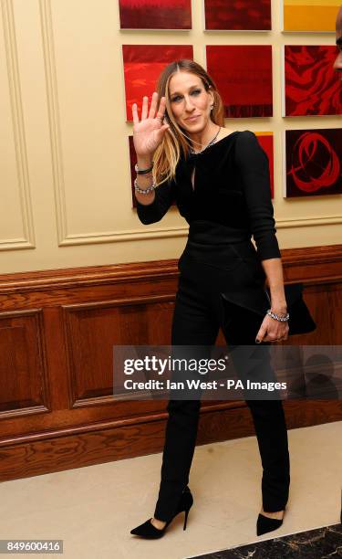 Sarah Jessica Parker arrives at the BAFTA afterparty held at the Grosvenor Hotel in London.