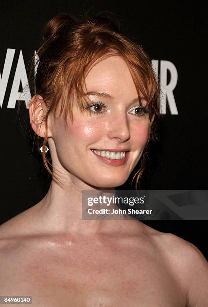 Actress Alicia Witt arrives at the Bally and Vanity Fair Hollywood Domino Game Night benefiting The Art of Elysium held at Andaz on February 20, 2009...