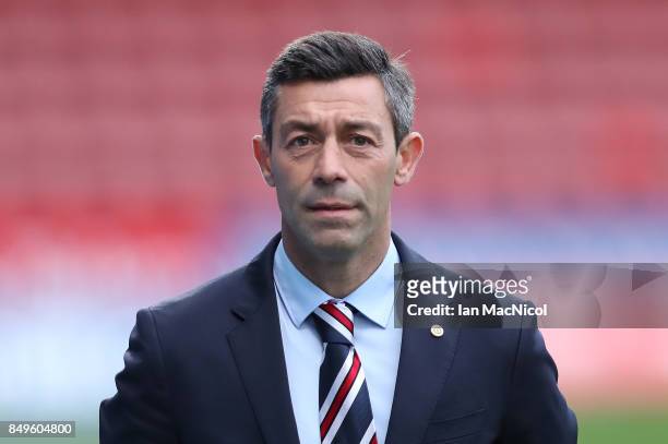 Rangers manager Pedro Caixinha is seen prior to the Betfred League Cup Quarter Final at Firhill Stadium on September 19, 2017 in Glasgow, Scotland.