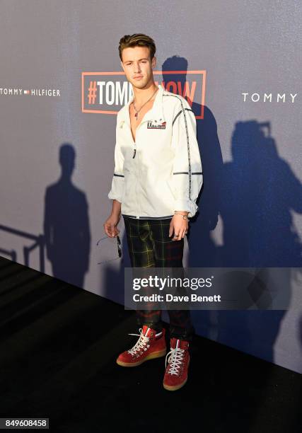 Cameron Dallas attends the Tommy Hilfiger TOMMYNOW Fall 2017 Show during London Fashion Week September 2017 at The Roundhouse on September 19, 2017...