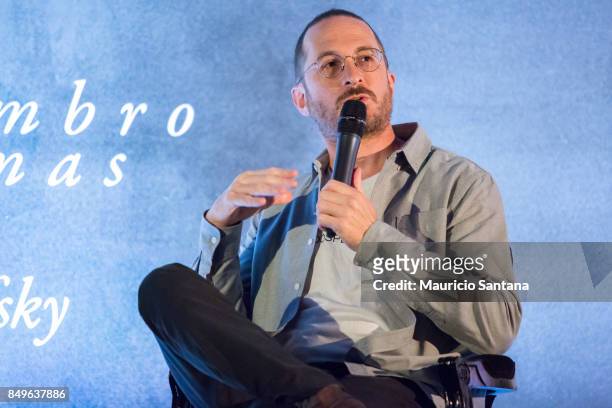 Director Darren Aronofsky attends the "mother!" photo call and press conference at Cinemark Eldorado on September 19, 2017 in Sao Paulo, Brazil.