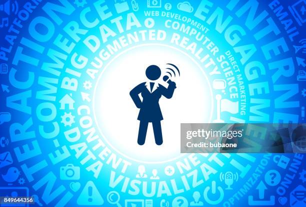 public speaking icon on internet modern technology words background - comedy mic stock illustrations