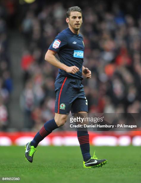 Blackburn's David Bentley during the FA Cup fifth round match at The Emirates Stadium, London.