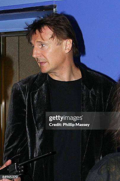 Liam Neeson attends a question and answer session at Cineworld on February 21, 2009 in Dublin, Ireland.