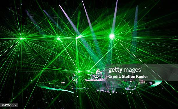 The band Silbermond performs on stage at the 2009 Echo Music Award Show at the O2 Arena February 21, 2009 in Berlin, Germany.