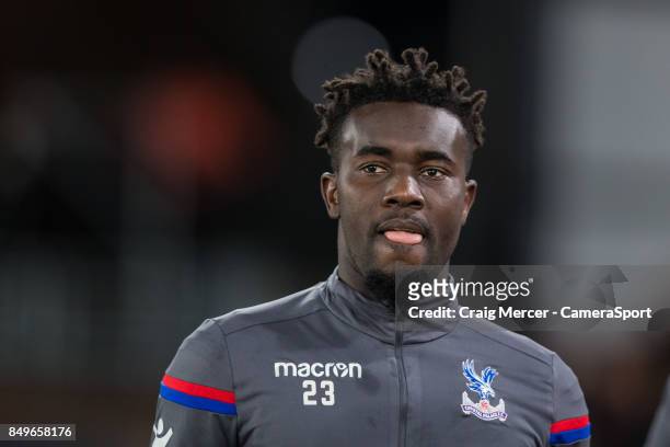 Crystal Palace's Pape N'Diaye Souare arrives during the Carabao Cup Third Round match between Crystal Palace and Huddersfield Town at Selhurst Park...