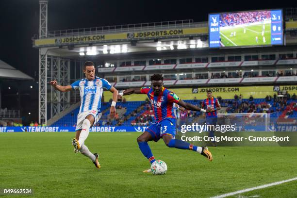 Crystal Palace's Pape N'Diaye Souare returns to action during the Carabao Cup Third Round match between Crystal Palace and Huddersfield Town at...