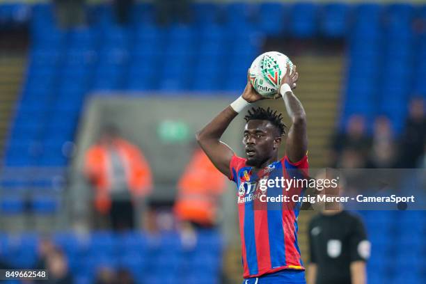 Crystal Palace's Pape N'Diaye Souare returns to action during the Carabao Cup Third Round match between Crystal Palace and Huddersfield Town at...