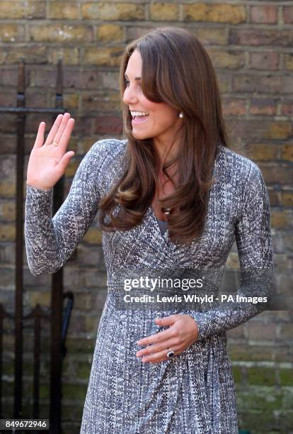 The Duchess of Cambridge as she arrives at addiction charity's Hope House treatment centre in Clapham, South London.