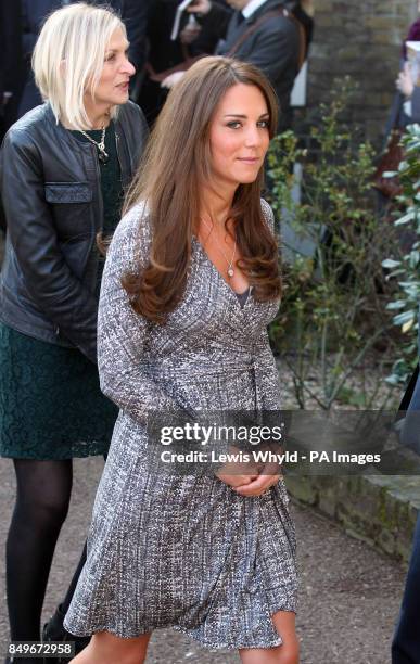 The Duchess of Cambridge as she arrives at addiction charity's Hope House treatment centre in Clapham, South London.