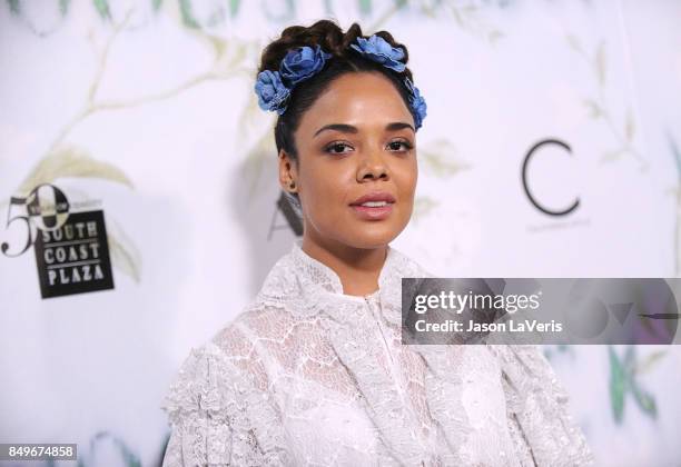 Actress Tessa Thompson attends the premiere of "Woodshock" at ArcLight Cinemas on September 18, 2017 in Hollywood, California.