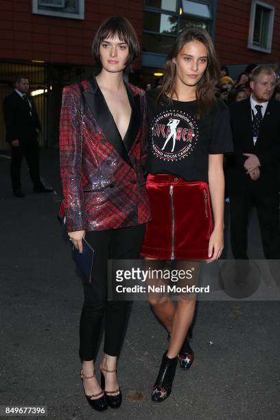 Sam Rollinson and Charlotte Wiggins seen at Tommy Hilfiger TOMMYNOW Fall 2017 Show at The Roundhouse during London Fashion Week September 2017 on...