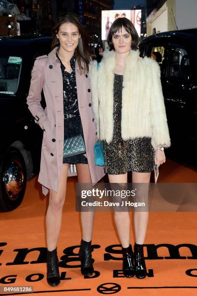 Charlotte Wiggins and Sam Rollinson attend the 'Kingsman: The Golden Circle' World Premiere held at Odeon Leicester Square on September 18, 2017 in...