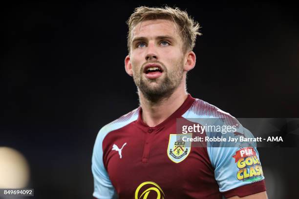 Charlie Taylor of Burnley during the Carabao Cup Third Round match between Burnley and Leeds United at Turf Moor on September 19, 2017 in Burnley,...