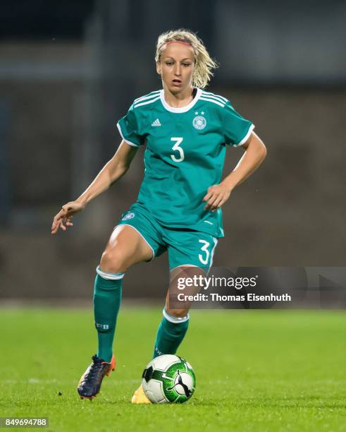 Kathrin Hendrich of Germany in action during the 2019 FIFA Women's World Championship Qualifier match between Czech Republic Women's and Germany...