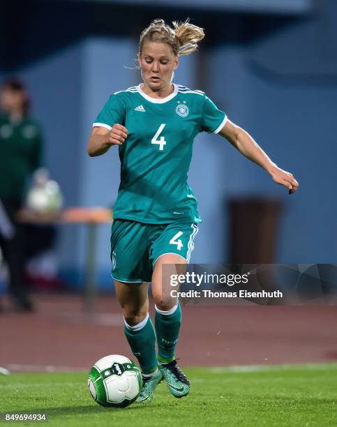 Leonie Maier of Germany in action during the 2019 FIFA Women's World Championship Qualifier match between Czech Republic Women's and Germany Women's...