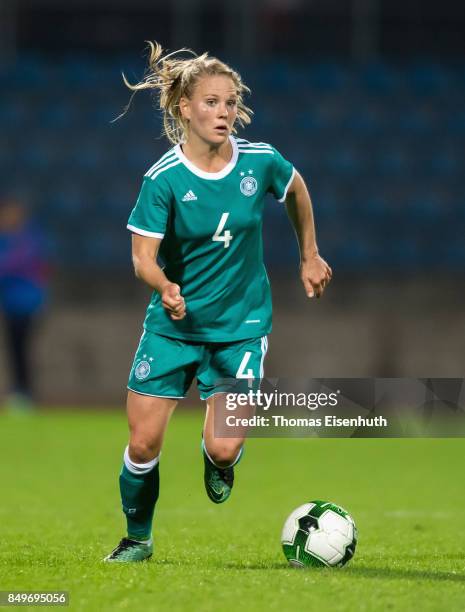 Leonie Maier of Germany in action during the 2019 FIFA Women's World Championship Qualifier match between Czech Republic Women's and Germany Women's...