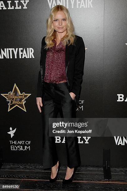 Actress Kate Bosworth arrives at the Vanity Fair and Bally's Hollywood Domino Art of Elysium Benefit Party at the Andaz Hotel on February 20, 2009 in...
