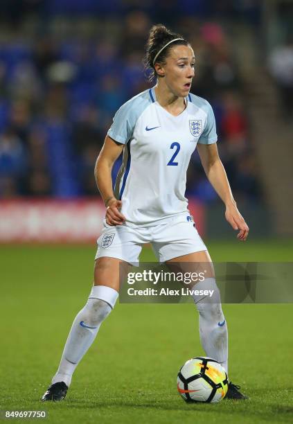 Lucy Bronze of England during the FIFA Women's World Cup Qualifier between England and Russia at Prenton Park on September 19, 2017 in Birkenhead,...