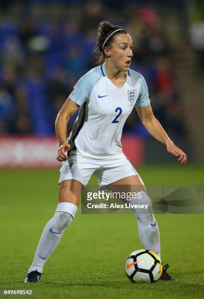Lucy Bronze of England during the FIFA Women's World Cup Qualifier between England and Russia at Prenton Park on September 19, 2017 in Birkenhead,...