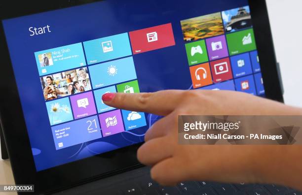 Stock picture of a tablet running the Windows 8 operating system pictured at Microsoft Ireland headquarters in Dublin.
