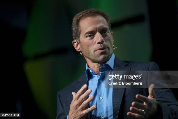 Mike Lynn, chief executive officer of Hound Labs Inc., speaks during the TechCrunch Disrupt 2017 in San Francisco, California, U.S., on Tuesday,...