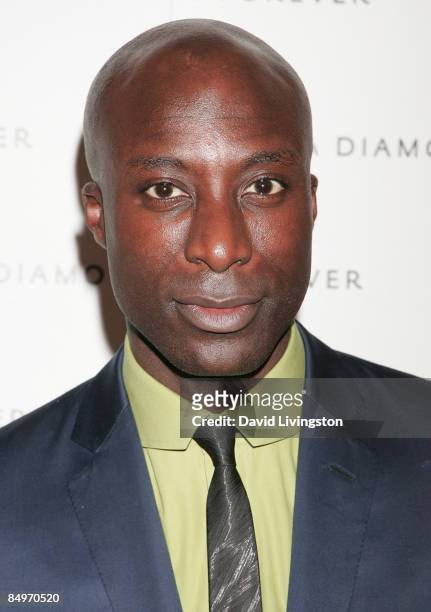 Fashion designer Ozwald Boateng attends a private pre-Oscar dinner celebrating Diamonds In Africa hosted by Julianne Moore at the Chateau Marmont on...