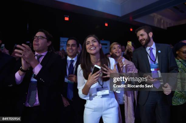 Attendees enjoy the performance at The 2017 Concordia Annual Summit at Grand Hyatt New York on September 19, 2017 in New York City.