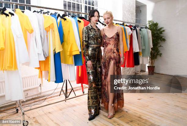 Alexandra Long showcases SS18 collection at Enver House on September 19, 2017 in London, England.