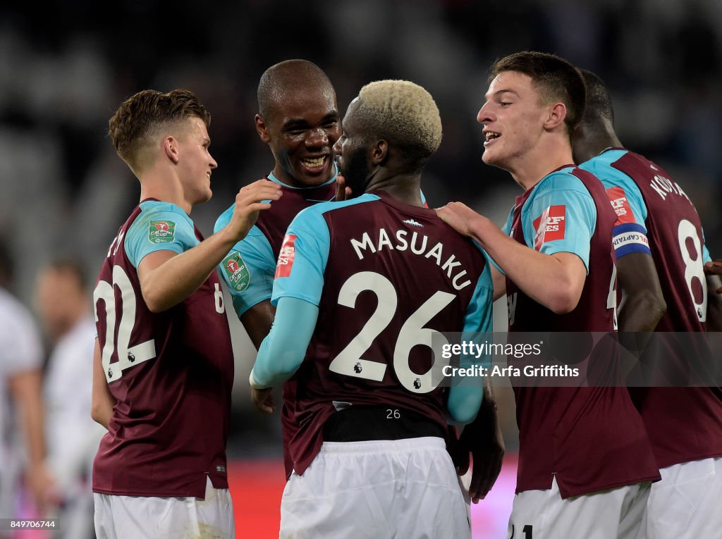 West Ham United v Bolton Wanderers - Carabao Cup Third Round