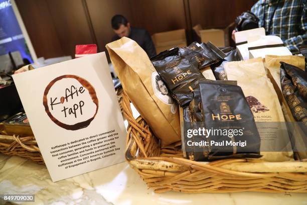 View of coffee at The 2017 Concordia Annual Summit at Grand Hyatt New York on September 19, 2017 in New York City.