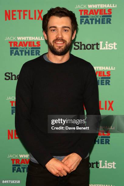 Jack Whitehall attends a photocall for 'Jack Whitehall: Travels with My Father' at Charlotte Street Hotel on September 19, 2017 in London, England.