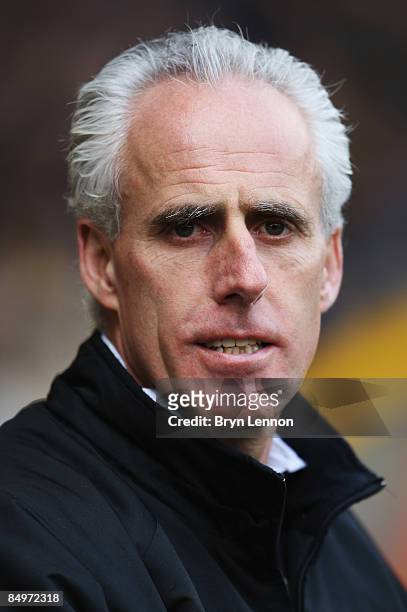 Woolverhampton Wanderers Manager Mick McCarthy looks on during the Coca Cola Championship match between Wolverhampton Wanderers and Cardiff City at...