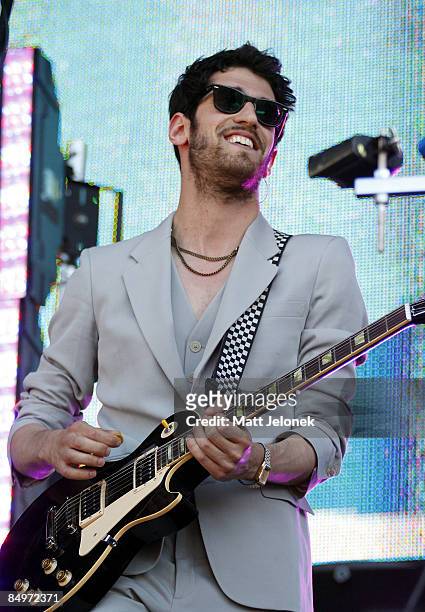 David Macklovitch of the band Chromeo performs on stage during the Good Vibrations Festival 2009 on Harrison Island on February 22, 2009 in Perth,...