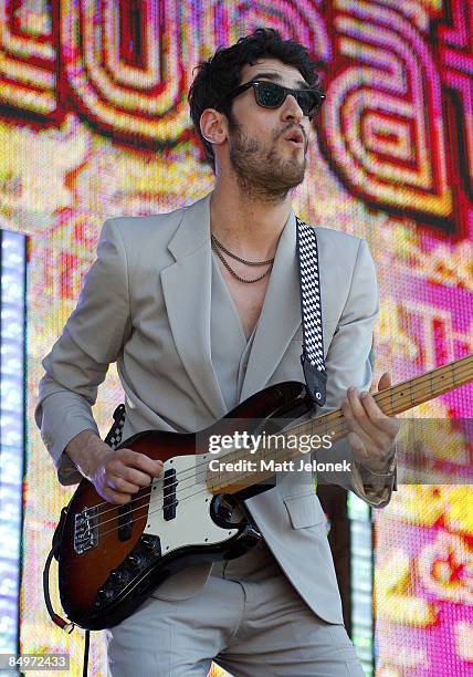 David Macklovitch of the band Chromeo performs on stage during the Good Vibrations Festival 2009 on Harrison Island on February 22, 2009 in Perth,...