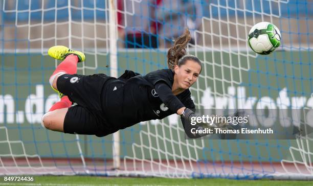 Laura Benkarth of Germany in action during the 2019 FIFA Women's World Championship Qualifier match between Czech Republic Women's and Germany...