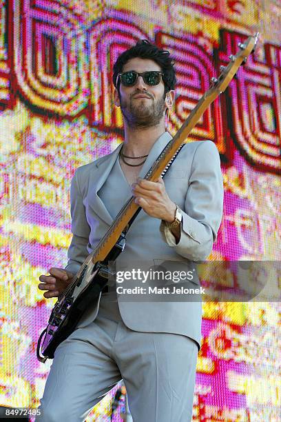 David Macklovitch of the band Chromeo performs on stage during the Good Vibrations Festival 2009 on Harrison Island on February 22, 2009 in Perth,...