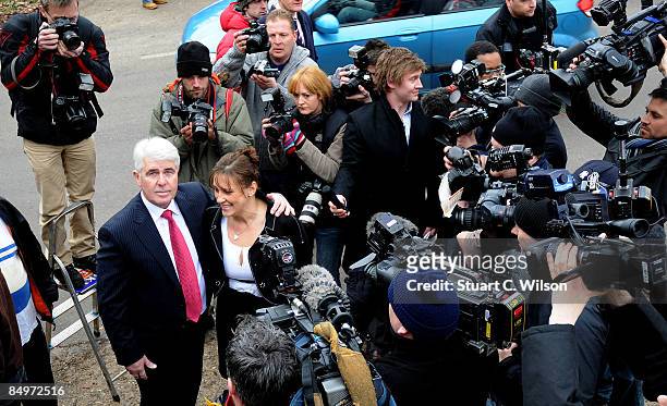 Max Clifford talks to reporters prior to Jade Goody's wedding at Down Hall on February 22, 2009 in Hatfield Heath, Essex, England.