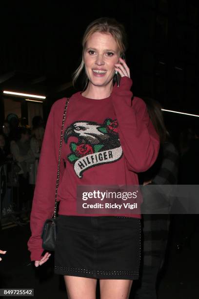 Lara Stone seen at Tommy Hilfiger - 'Tommy x Gigi' catwalk show at Roundhouse during London Fashion Week September 2017 on September 19, 2017 in...