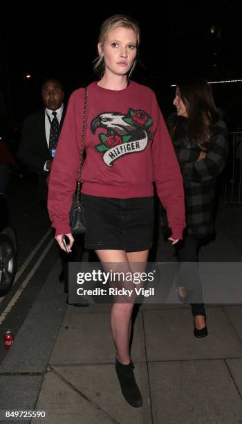 Lara Stone seen at Tommy Hilfiger - 'Tommy x Gigi' catwalk show at Roundhouse during London Fashion Week September 2017 on September 19, 2017 in...