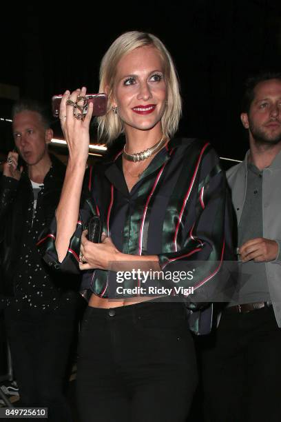 Poppy Delevingne seen at Tommy Hilfiger - 'Tommy x Gigi' catwalk show at Roundhouse during London Fashion Week September 2017 on September 19, 2017...