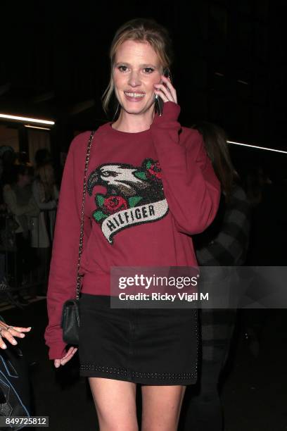 Lara Stone seen at Tommy Hilfiger - 'Tommy x Gigi' catwalk show at Roundhouse during London Fashion Week September 2017 on September 19, 2017 in...